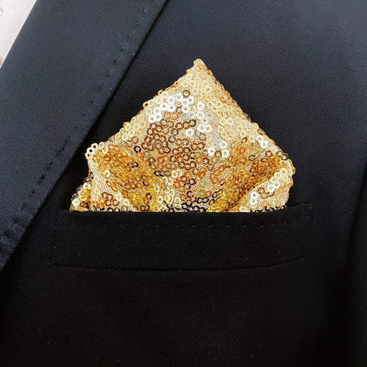 Gold Sequin Pocket Square