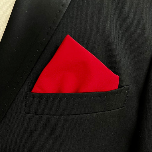 Red Matte Pocket Square
