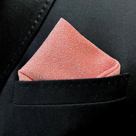 Blush Shimmer Pocket Square