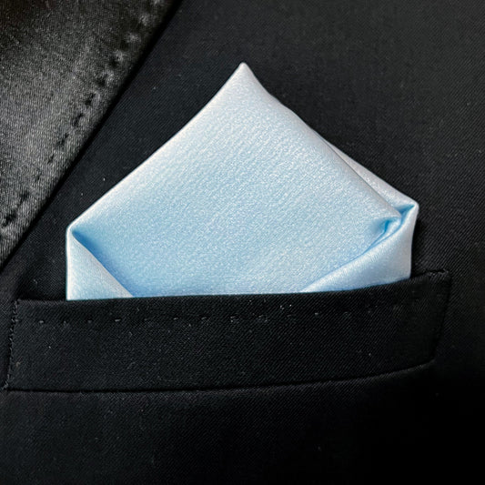 Baby Blue Satin Pocket Square