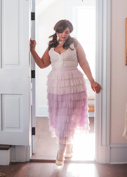 Falling Petals Skirt - Purple