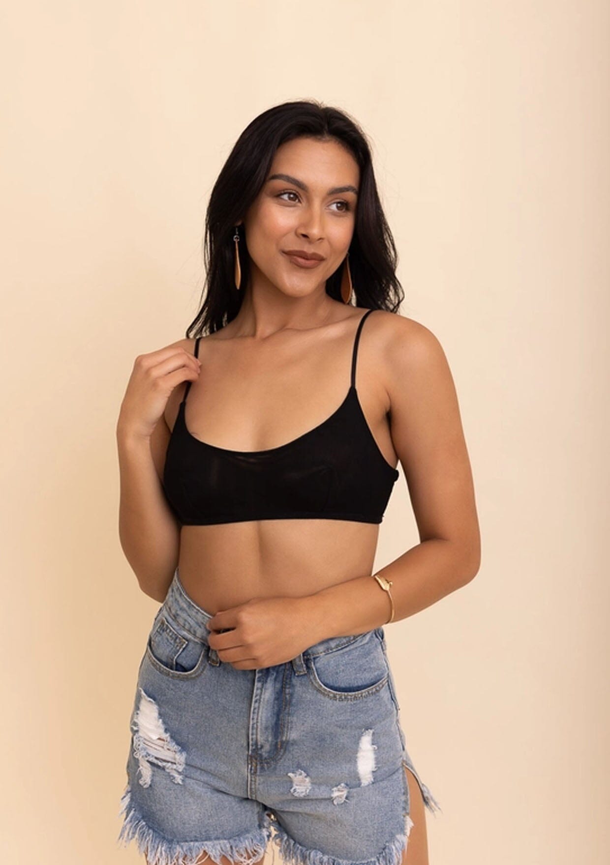 Leto Accessories Mesh Bralette