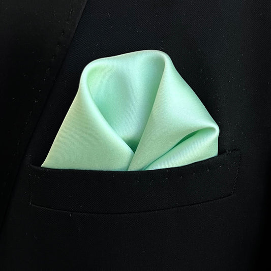 Mint Satin Pocket Square