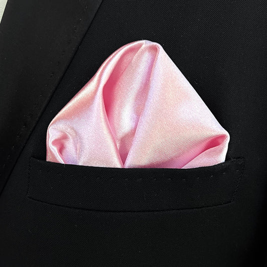 Pink Thick Satin Pocket Square