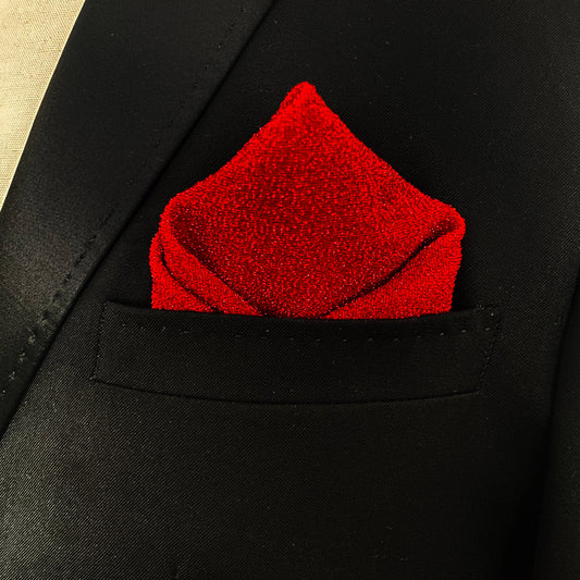 Red Glitter Pocket Square