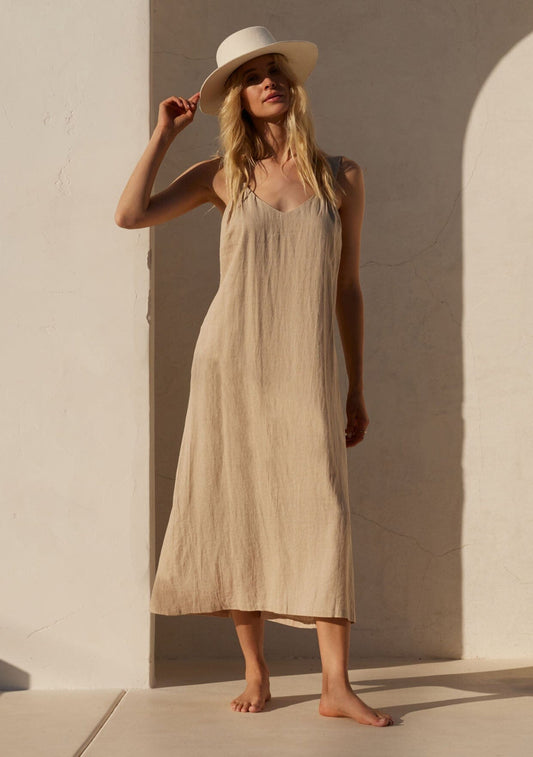 Canyon Linen Midi Dress