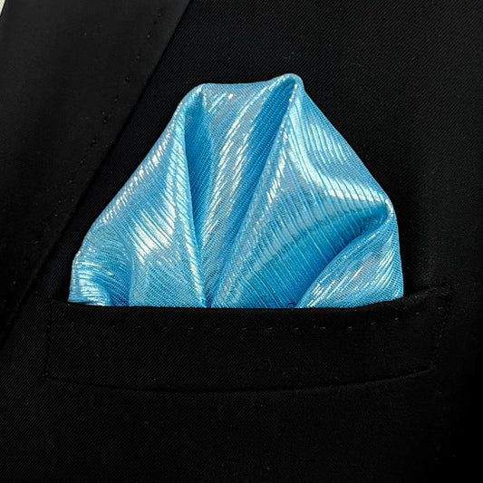 Sky Blue Lustre Pocket Square