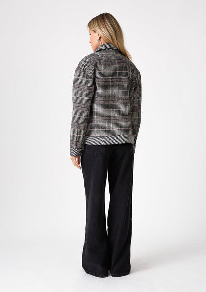 Tori Patchwork Plaid Jacket